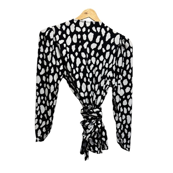 Maje Losimio Wrap Top Size 2= Size Medium - Picture 3 of 14